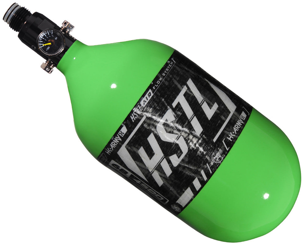 HK 68ci 4500psi HSTL Tank w/ Standard Reg - Neon Green