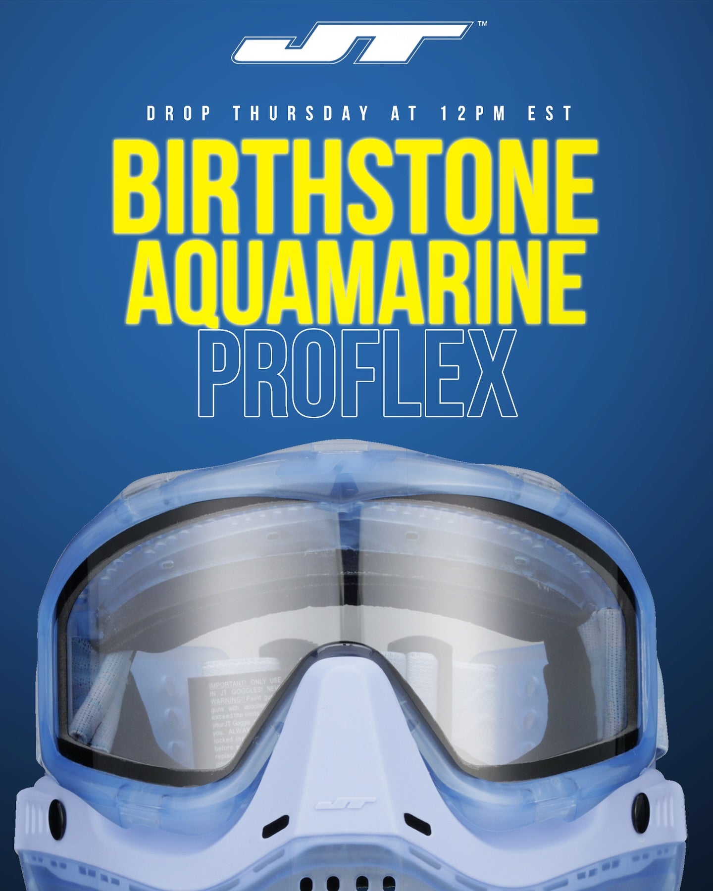 JT Spectra Proflex LE Goggle - Mar Birthstone Ice - Aqua w/magnet chin strap