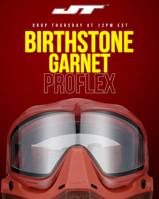 JT Spectra Proflex LE Goggle - Jan Birthstone Ice - Garnet W/magnet chin strap