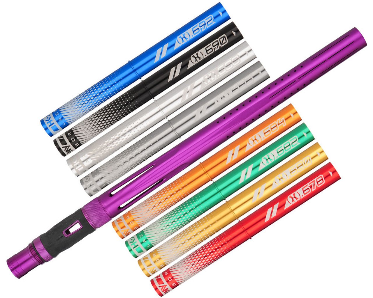 HK LAZR Max Barrel kit 15" - Autococker - Dust Purple w/ colored inserts