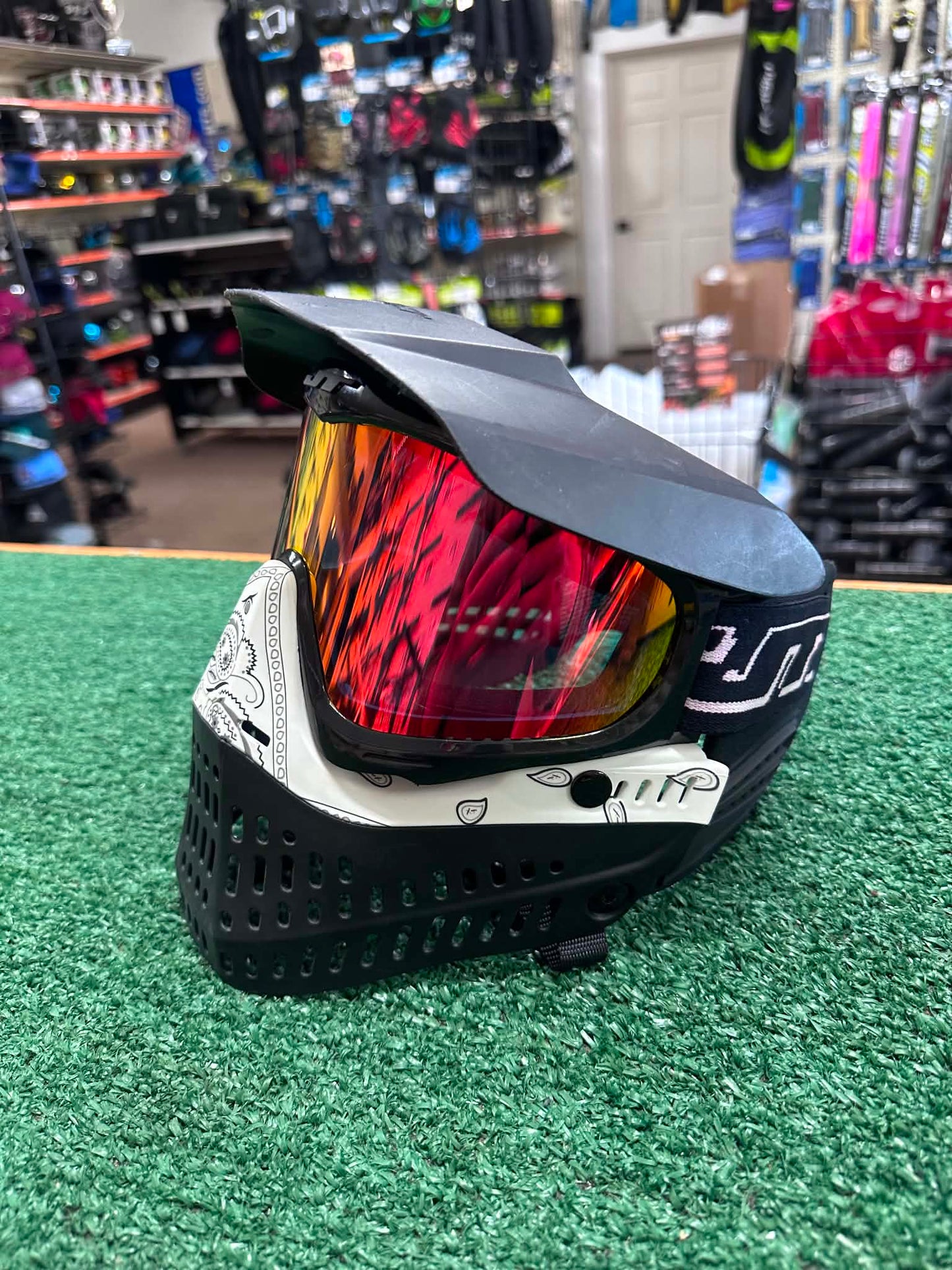 Used JT PROFLEX Goggle Build - White Bandana/Kinetic Ears/ RED Lens