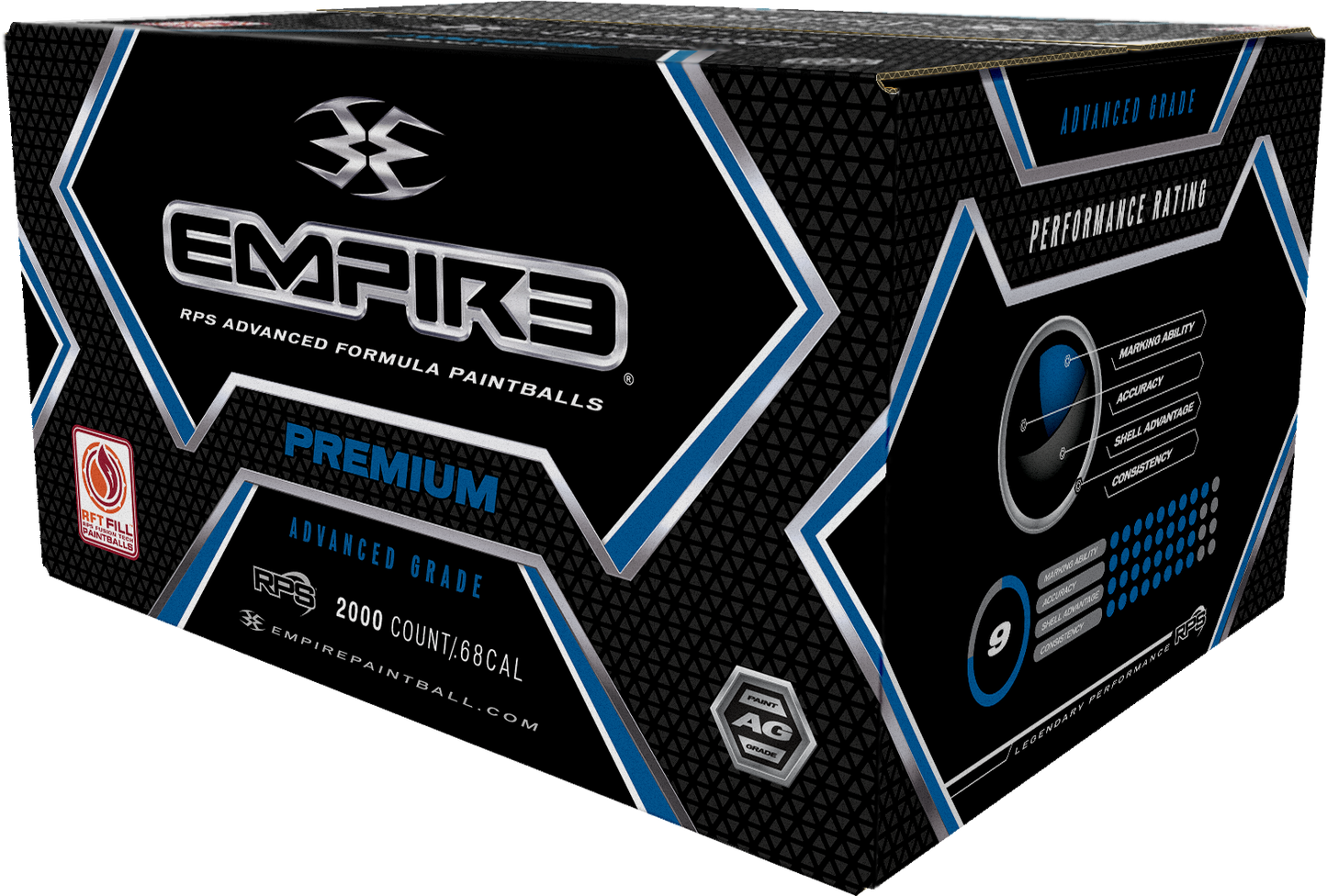 Empire Premium Carbon Fiber Paintballs (68 caliber) (BAG)