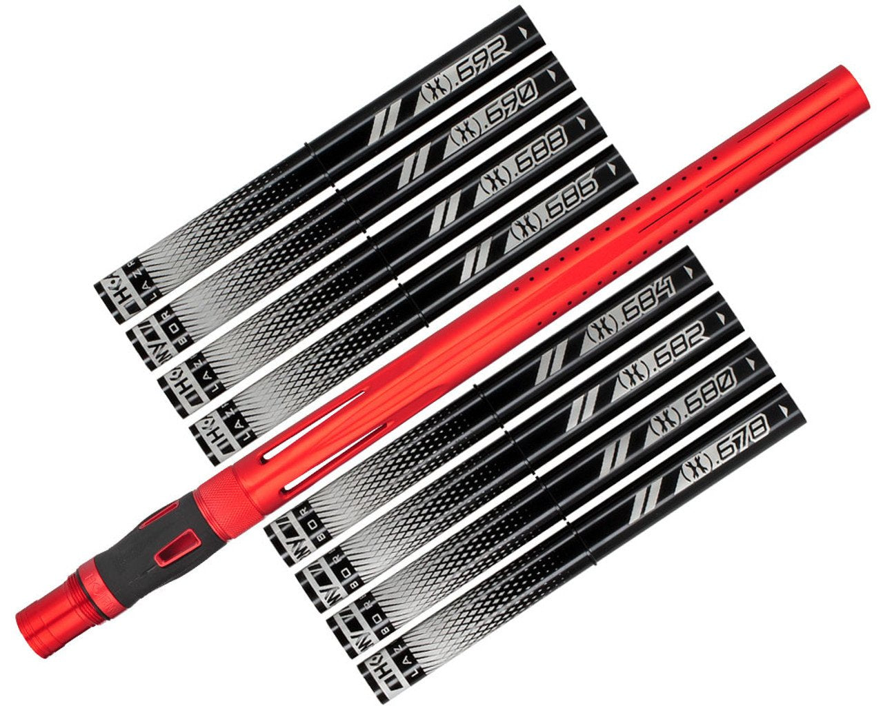 HK LAZR Max Barrel kit 15" - Autococker - Dust Red w/ Black Inserts