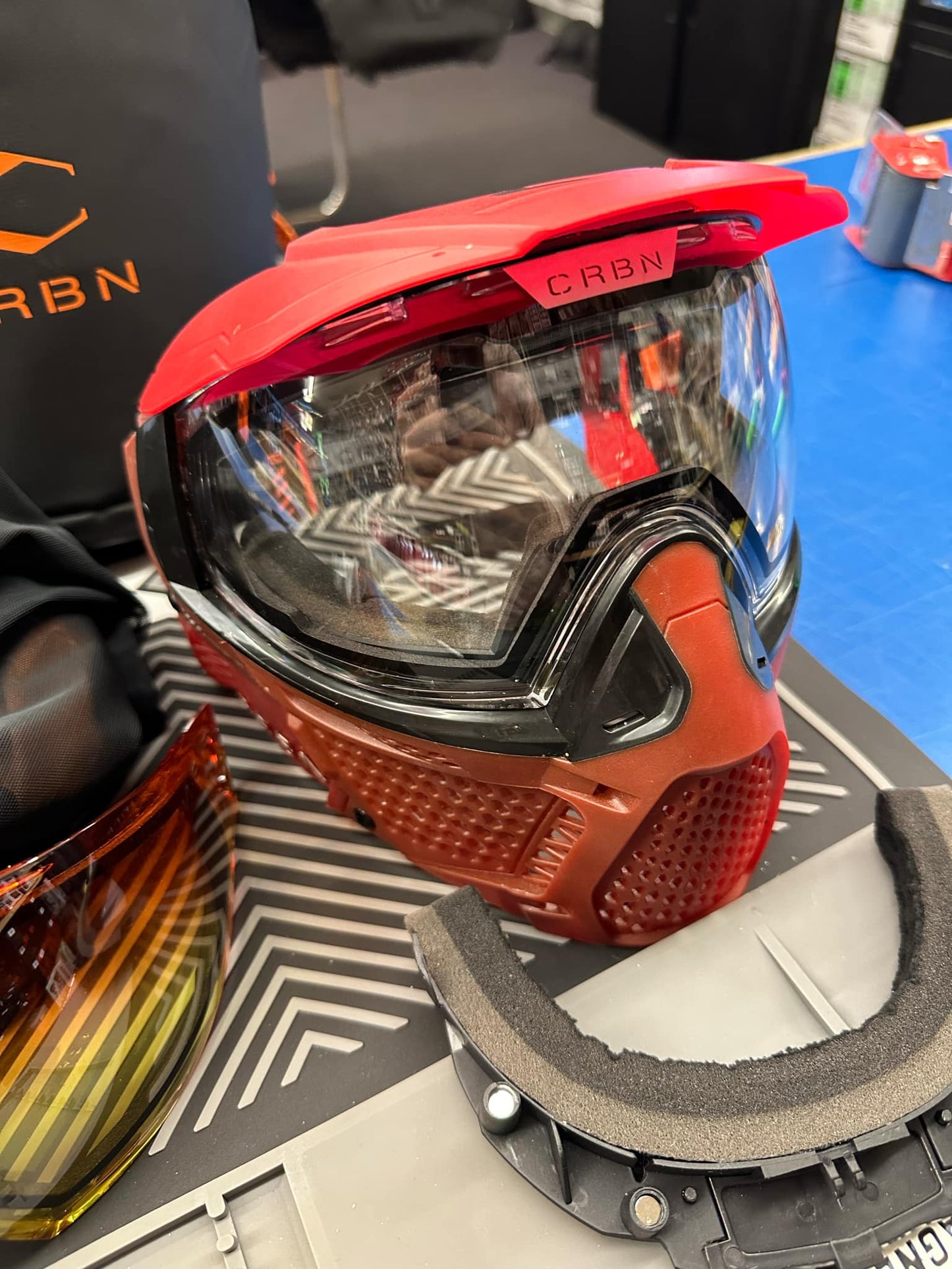 Used CRBN PRO Goggles W/ STORM FAN - Blood Fade