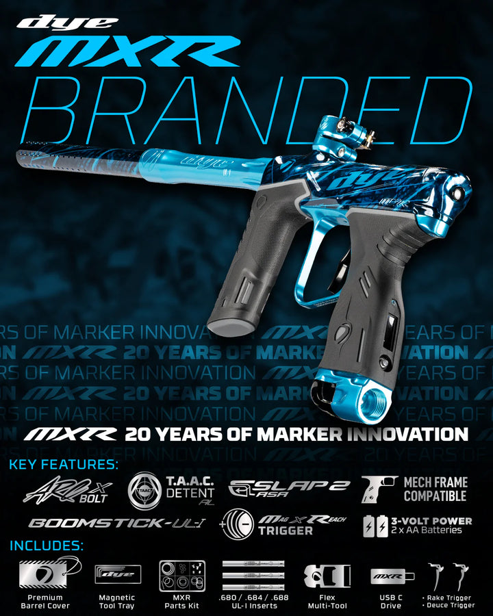DYE MXR PGA BRANDED - BLACK/CYAN POLISH