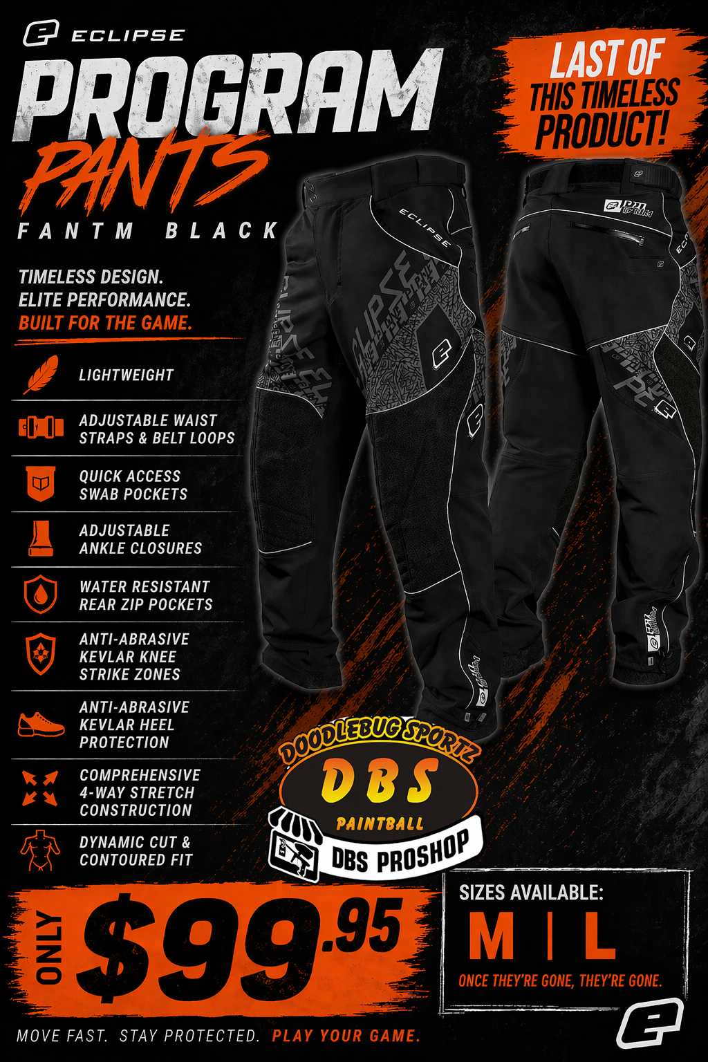 Eclipse Program Pants - Fantm Black