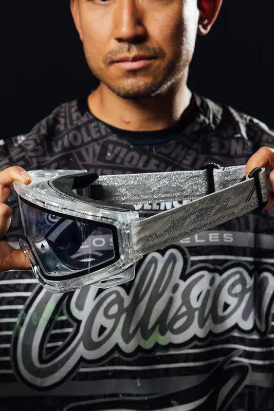 JT QLS Complete Goggle Frame - Ice Clear W/ Clear Lens