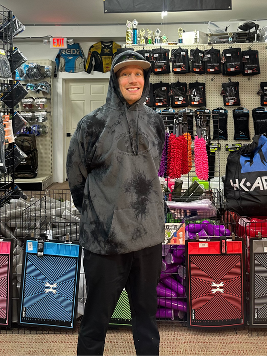 DBS HOODIE - Grey/Black Tie dye