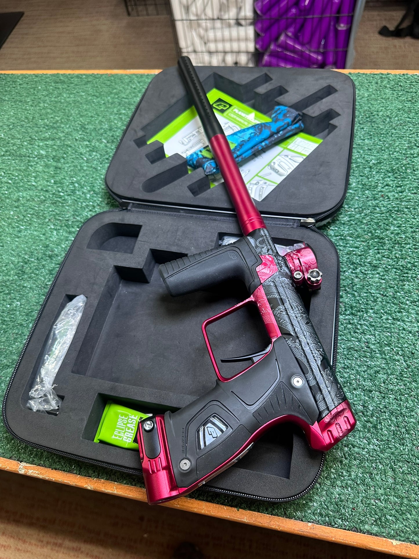 Used Eclipse 170R - Black/Red Lazer engraved(#26560)