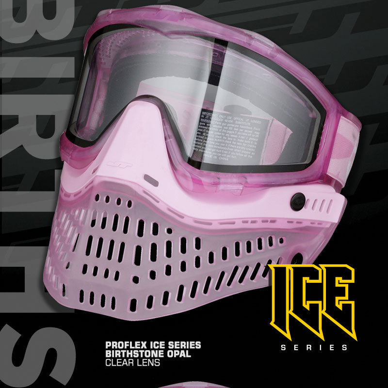 ICE Limited Edition JT Proflex Paintball Goggle Mask REVO EARS Translucent - Red ICE Limited Edition JT Proflex Paintball Goggle Mask REVO EARS Translucent - Red
