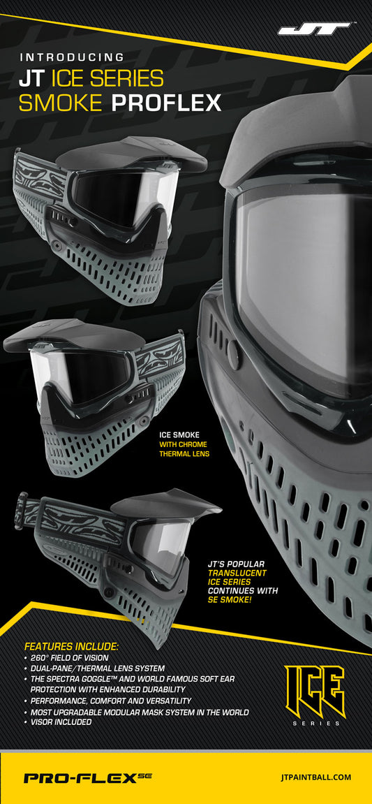 JT ProFlex Mask - Ice Series Smoke w/ Chrome Thermal Lens