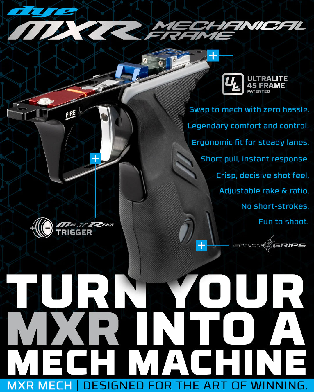 DYE MXR MECH FRAME – DoodleBug Sportz Paintball ProShop