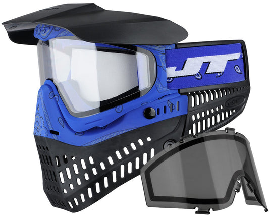 JT Proflex LE Goggle - Bandana Blue W/ Clear & Smoke Lens