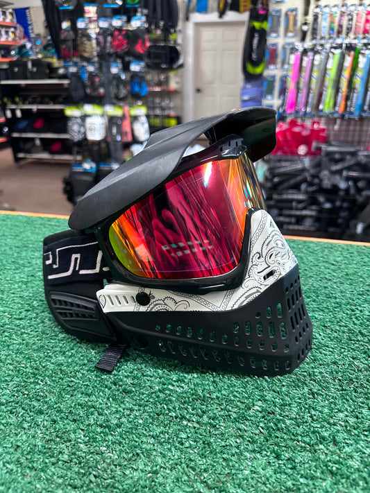 Used JT PROFLEX Goggle Build - White Bandana/Kinetic Ears/ RED Lens