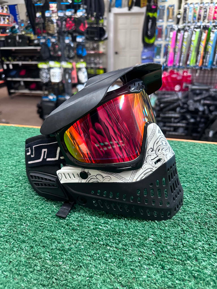 Used JT PROFLEX Goggle Build - White Bandana/Kinetic Ears/ RED Lens