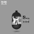 INFAMOUS PRO DNA™ FLYWEIGHT TANK 68CI - Savage Skull - Black/White