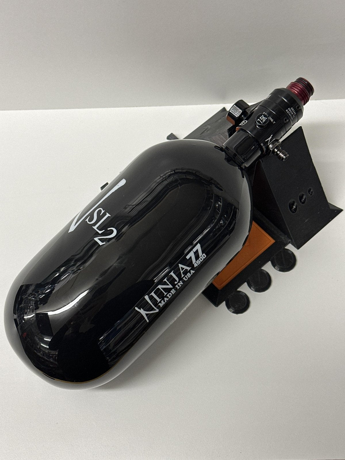 Ninja Superlite 2 77Ci 4500psi Hpa Tank w/ Pro Reg - Black W/ White Logo