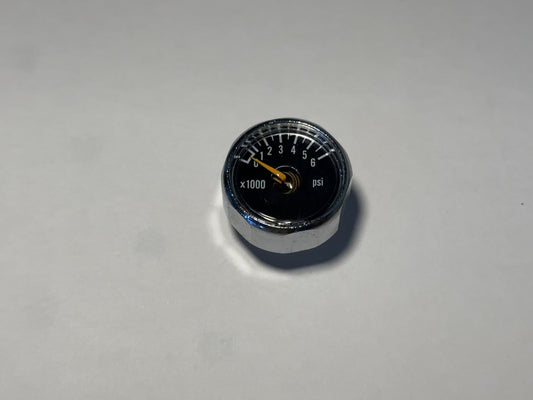 6000 PSI Tank Gauge - Silver Housing/Black Face
